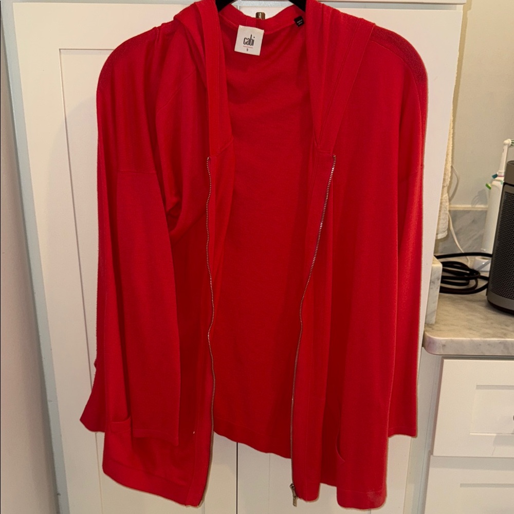 CAbi Vibrant Red Knit Top